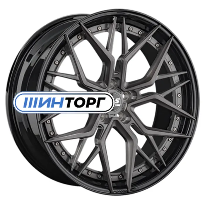 LS Forged LS FG35 10.5x21 5x112 ET43 D66.6 ALBRSD-GM/BK Кованый